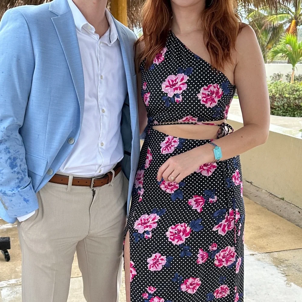 Natalia Gown in Coco Dot Navy - Picture 3 of 5